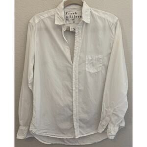 Frank And Eileen "Eileen" Shirt Womens XS White Cotton Long Sleeve Lightweight